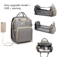 Large Capacity Diaper Bag Backpack with USB Charging and Portable Crib Function – Multi-functional Baby Bag 23