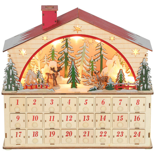Christmas Advent Calendar with LED Lights
