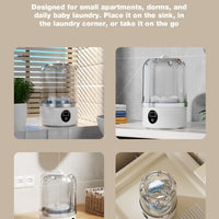 Portable Mini Washing Machine – USB Rechargeable Compact Washer for Travel, Camping, and Delicates Cleaning 4