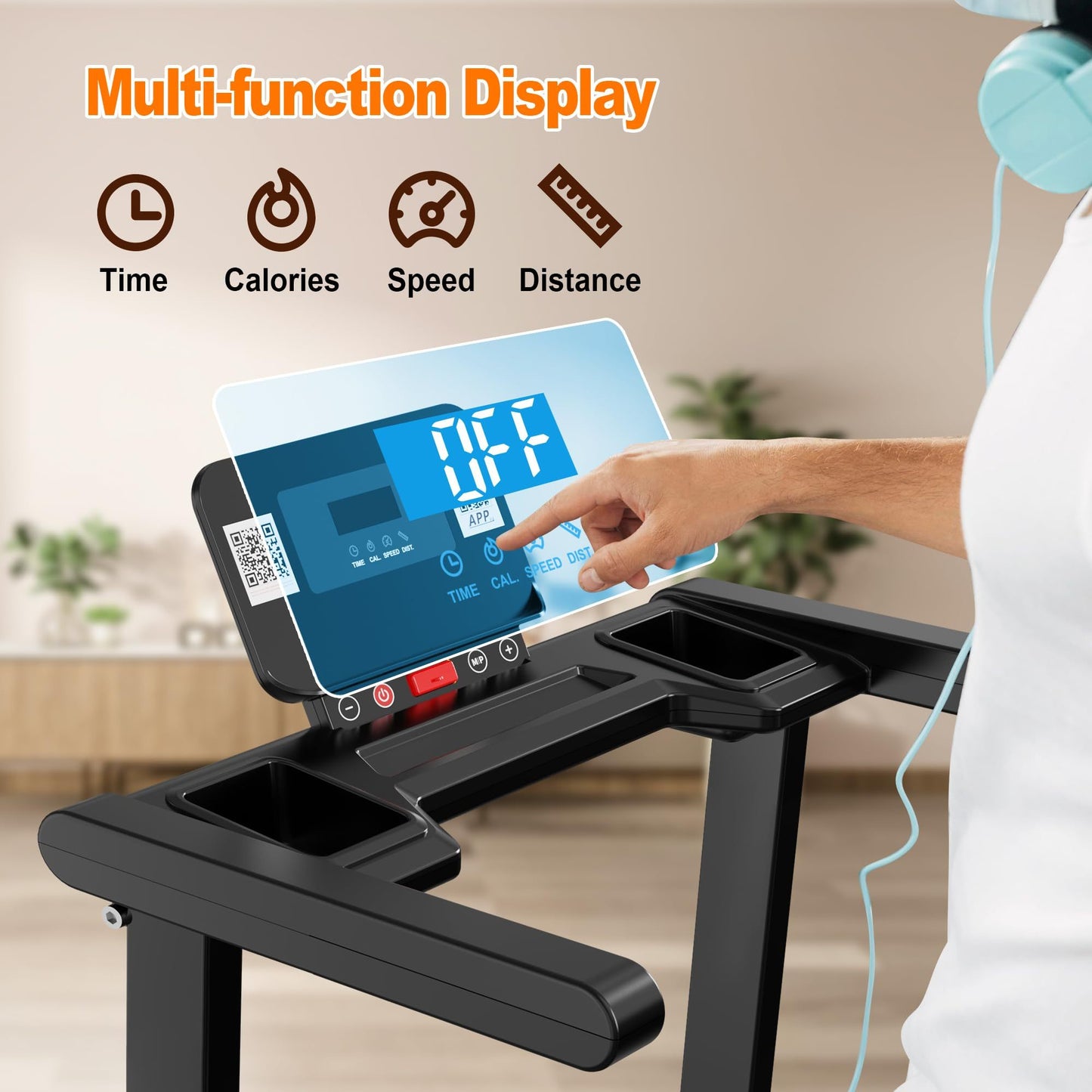 Folding Treadmill with LED Display
