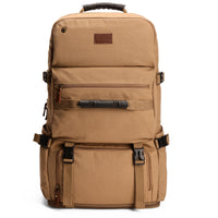 Casual Oversized Canvas Backpack for Men – Breathable and Wear-Resistant in Khaki and Black 6