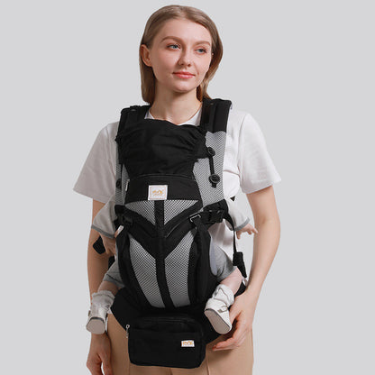 Front and Rear Dual-Use Baby Carrier - Adjustable Cotton Carrier for Newborns and Toddlers, Supports M-Shaped Sitting Posture 3