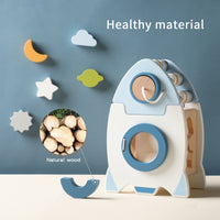 Montessori Wooden Rocket Busy Box – Educational Toy for Cognitive Development, Learning Toys for 1 and 2 Year Olds 4