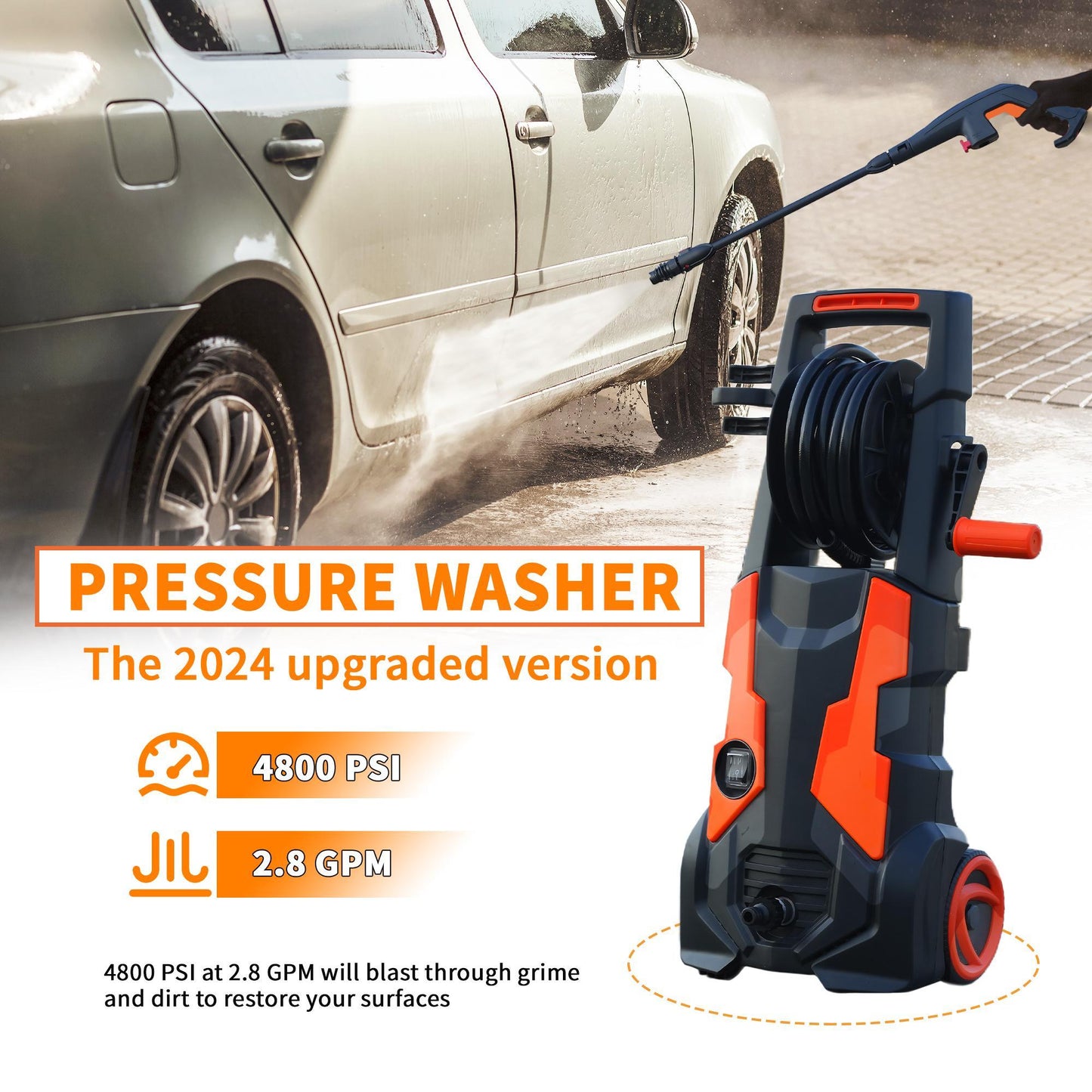 High-Pressure Washer with 4800 PSI