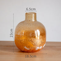 AMBER - Handmade Artistic Bubble Glass Vase