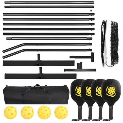 Portable Pickleball Set with Net, 4 Paddles and 4 Balls, Complete Pickleball Kit for Easy Setup and Outdoor Play 7