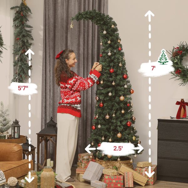 Slim 6ft Christmas Tree with 200 Warm White LEDs