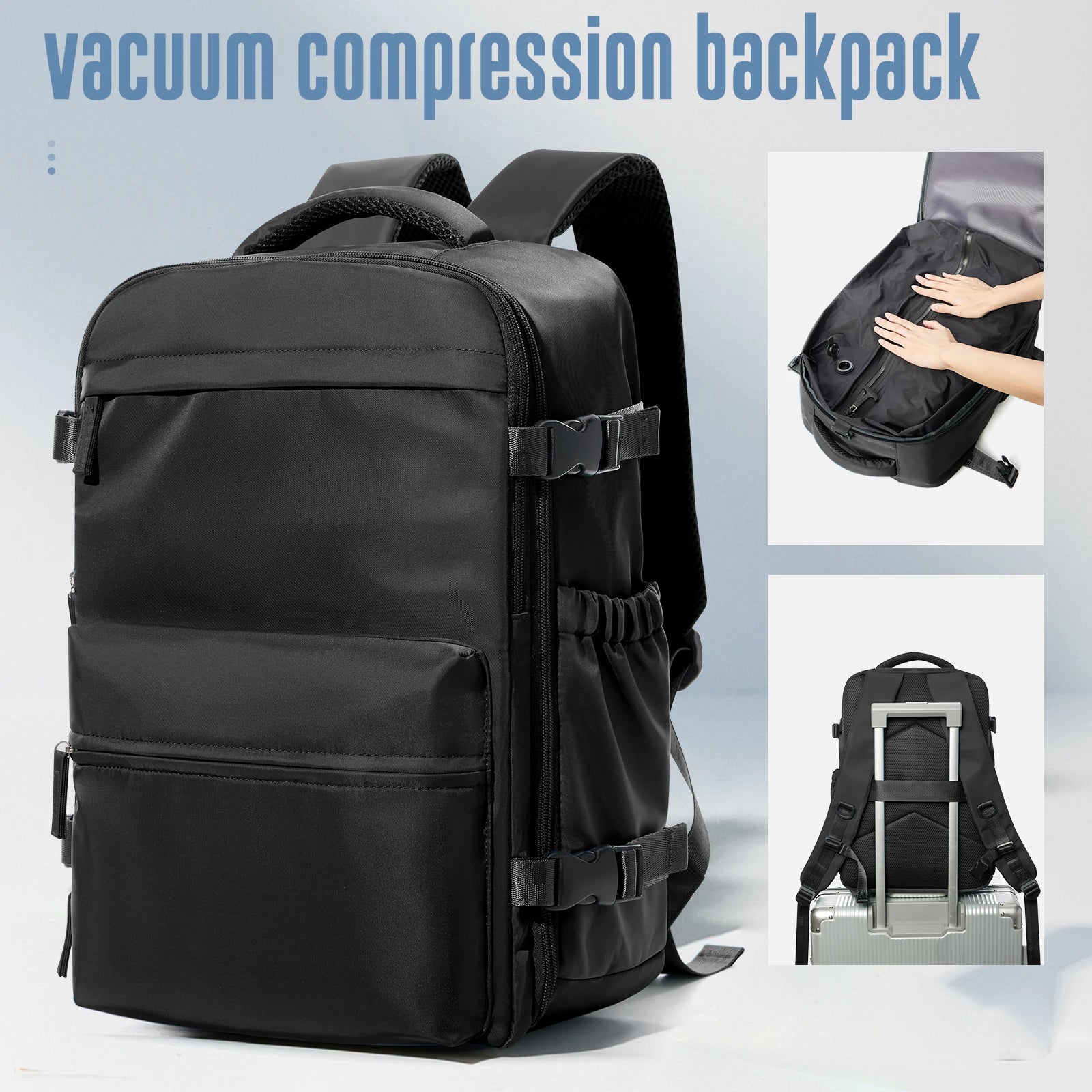 Ultimate Travel Compression Space Saving Backpack + FREE Vacuum Pump