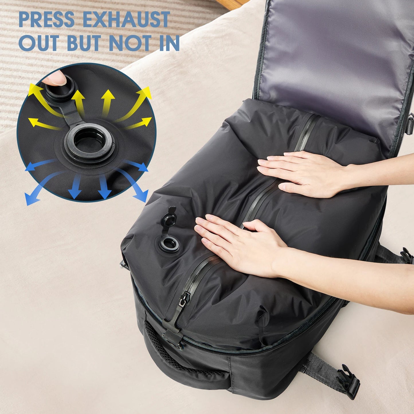 Ultimate Travel Compression Space Saving Backpack + FREE Vacuum Pump