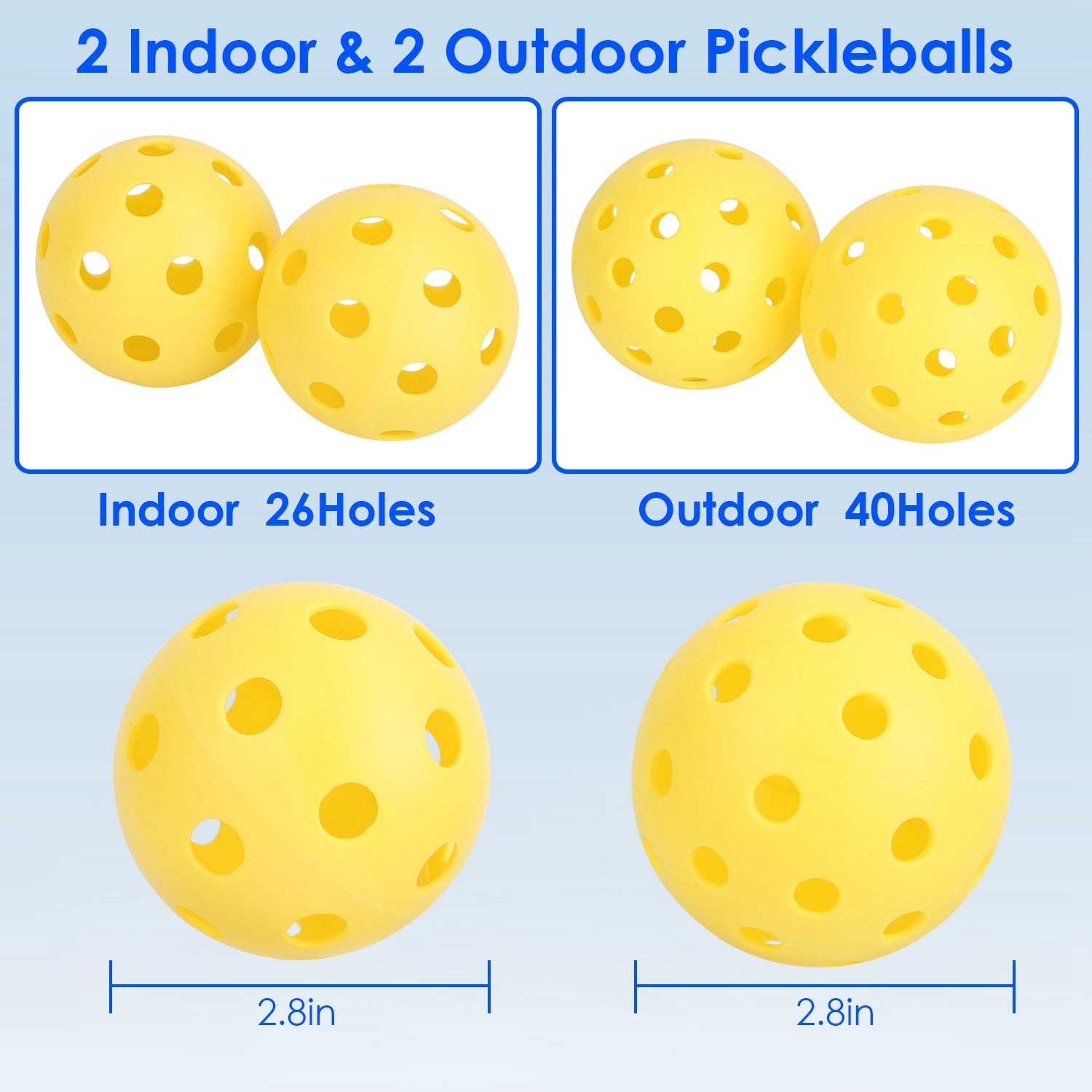 Portable Pickleball Set with Net, 4 Paddles and 4 Balls, Complete Pickleball Kit for Easy Setup and Outdoor Play 2