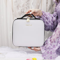 Smart LED Cosmetic Case with 4K Mirror – Large Capacity Travel Makeup Bag 6