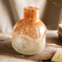 AMBER - Handmade Artistic Bubble Glass Vase