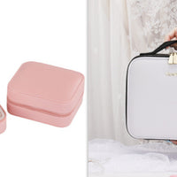 Smart LED Cosmetic Case with 4K Mirror – Large Capacity Travel Makeup Bag 13
