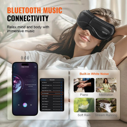 Heated Eye Massager Mask with Bluetooth