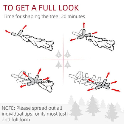 7 Ft Snow Flocked Artificial Christmas Tree