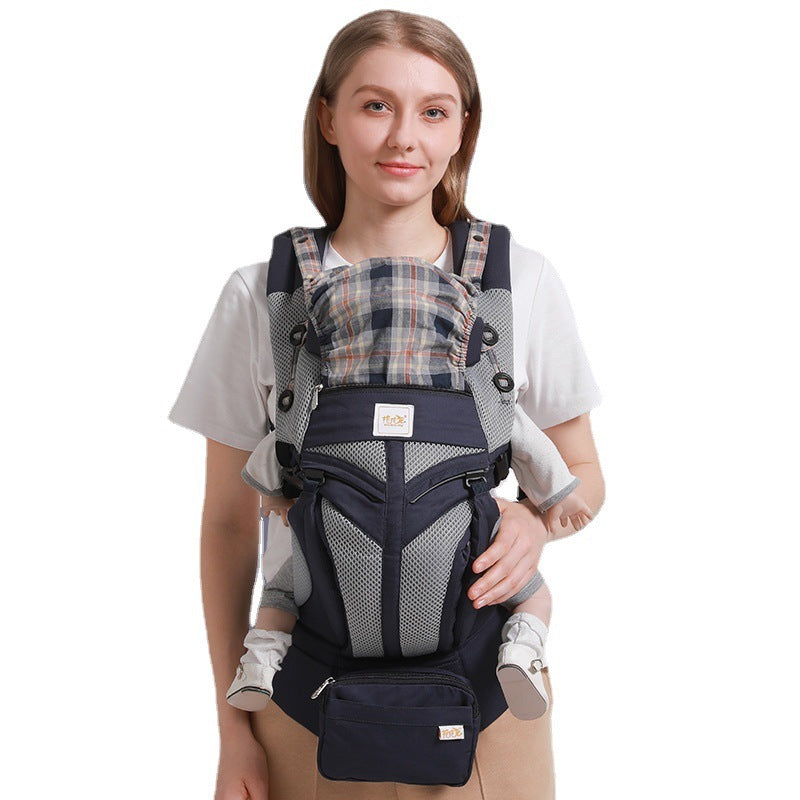 Front and Rear Dual-Use Baby Carrier - Adjustable Cotton Carrier for Newborns and Toddlers, Supports M-Shaped Sitting Posture 7