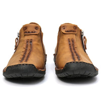 Stylish Men's Ankle Boots with Zipper – Comfortable Breathable Microfiber Hiking Shoes in Multiple Colors 3