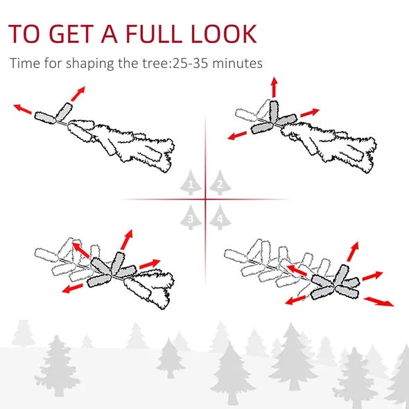 9ft Slim Snow-Flocked Artificial Christmas Tree