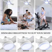 Socket Fan Light with Remote Control – Adjustable LED Ceiling Fan and Light Combo for Easy Installation and Comfort 2